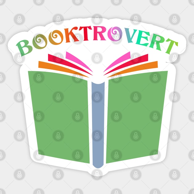 Booktrovert rainbow Sticker by All About Nerds